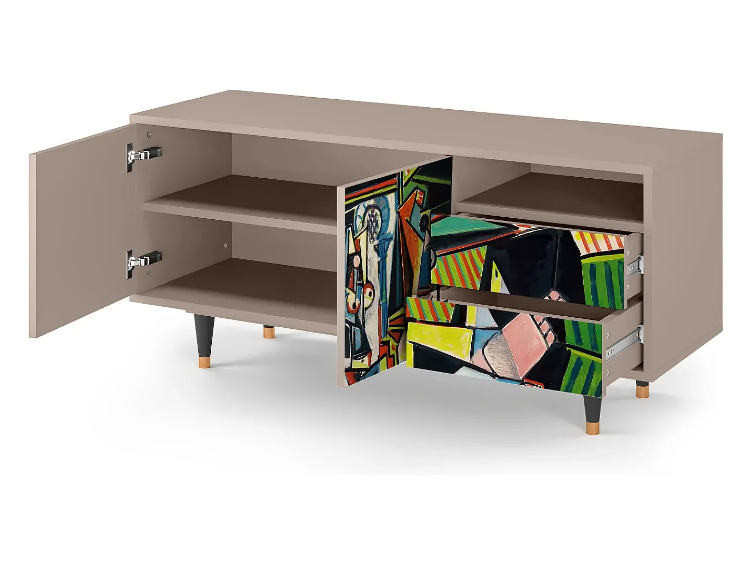 Hot Mueble de TV - 125х56х41 cm - T7 - Women of Algiers, Latte Bege