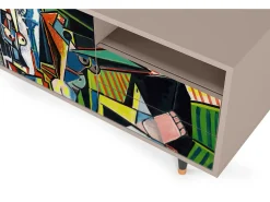 Hot Mueble de TV - 125х56х41 cm - T7 - Women of Algiers, Latte Bege