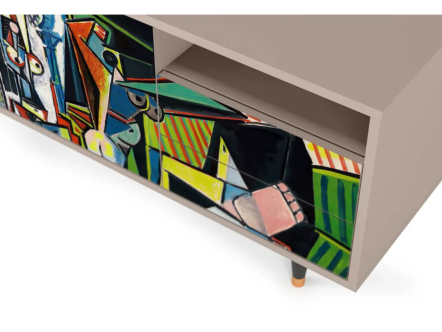 Hot Mueble de TV - 125х56х41 cm - T7 - Women of Algiers, Latte Bege