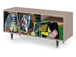 Hot Mueble de TV - 125х56х41 cm - T7 - Women of Algiers, Latte Bege