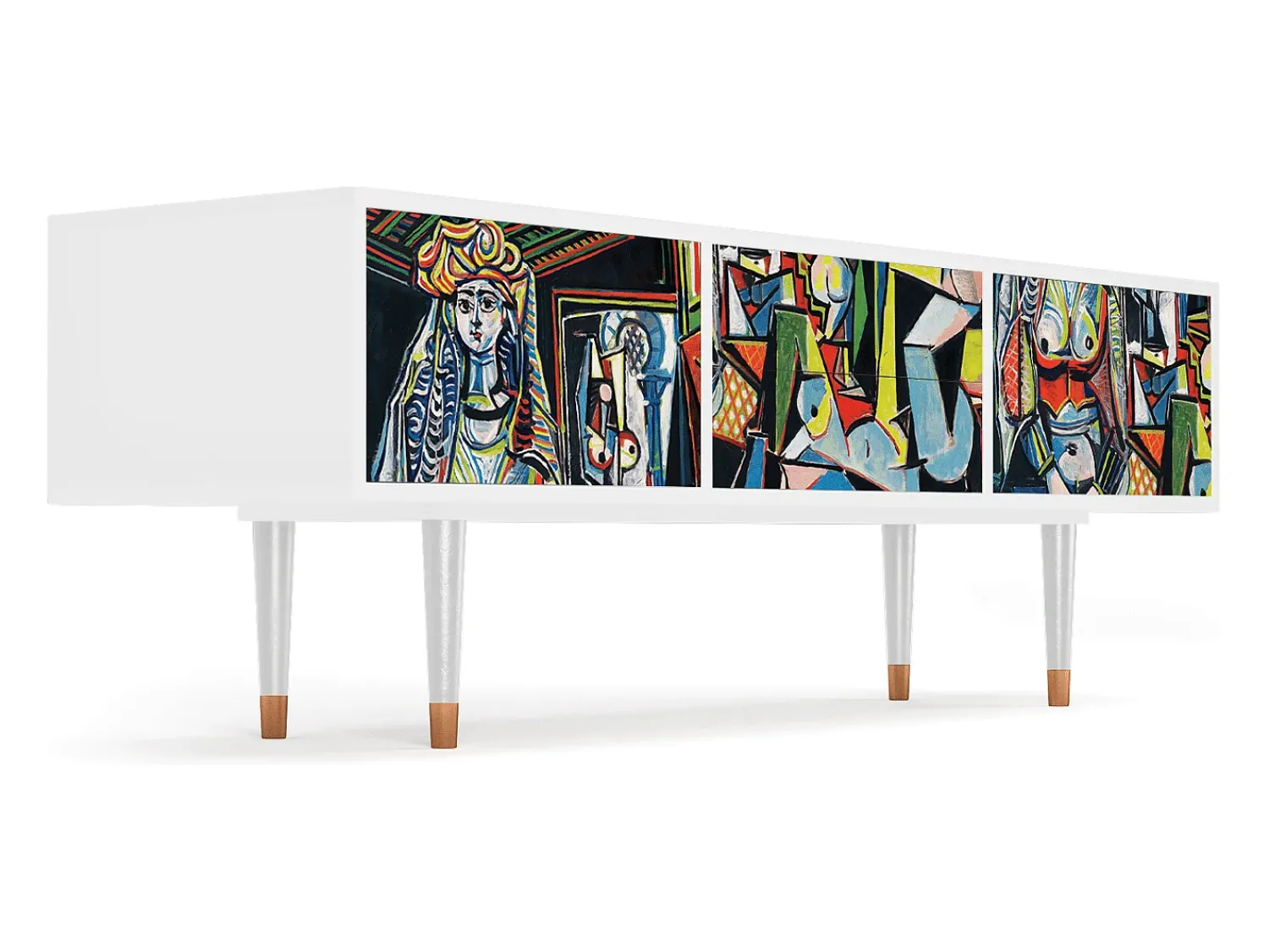 Móvel De Tv* Mueble de TV - 170х59х48 cm - T4 - Women of Algiers, Branco Bege