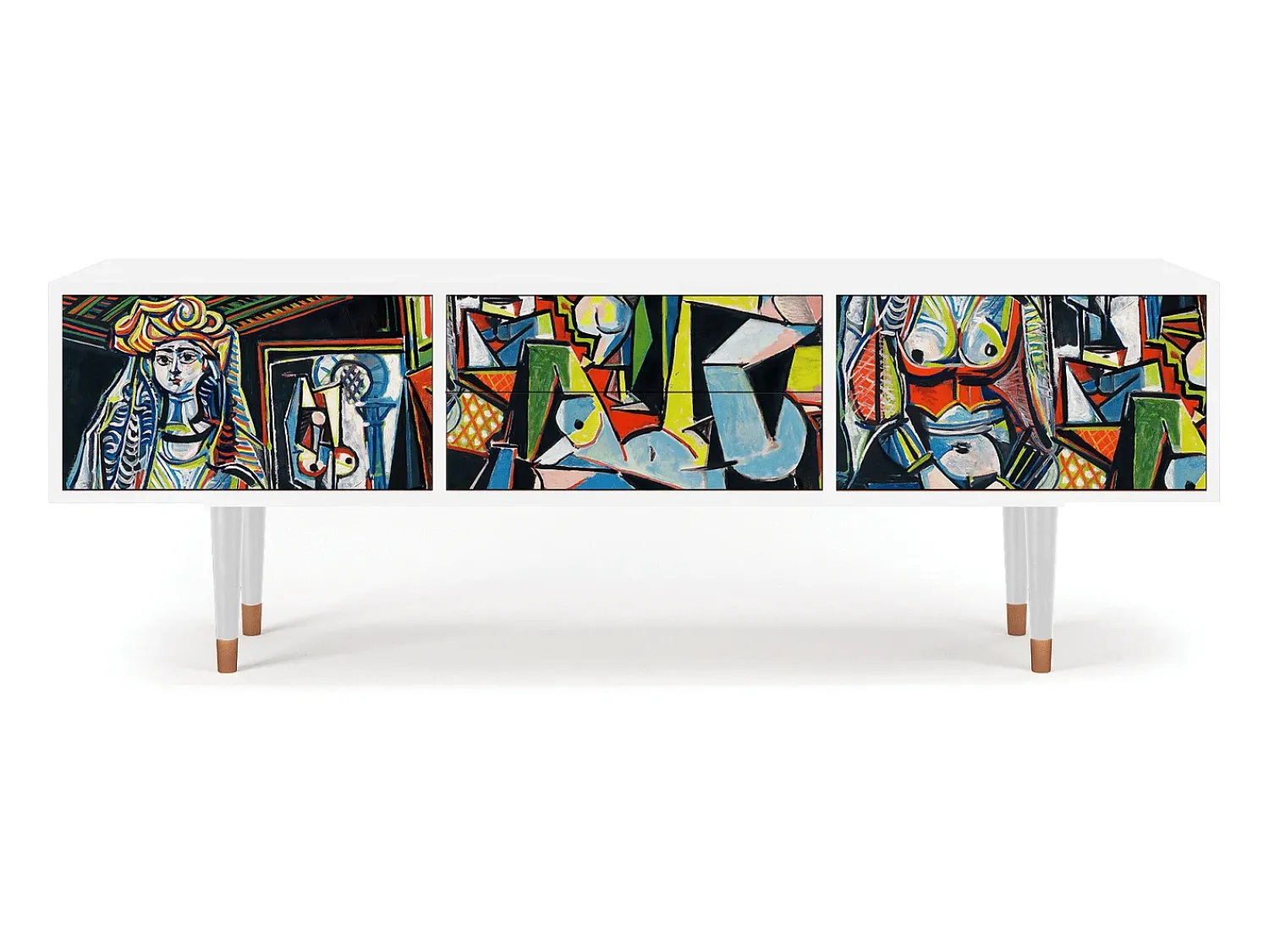 Móvel De Tv* Mueble de TV - 170х59х48 cm - T4 - Women of Algiers, Branco Bege