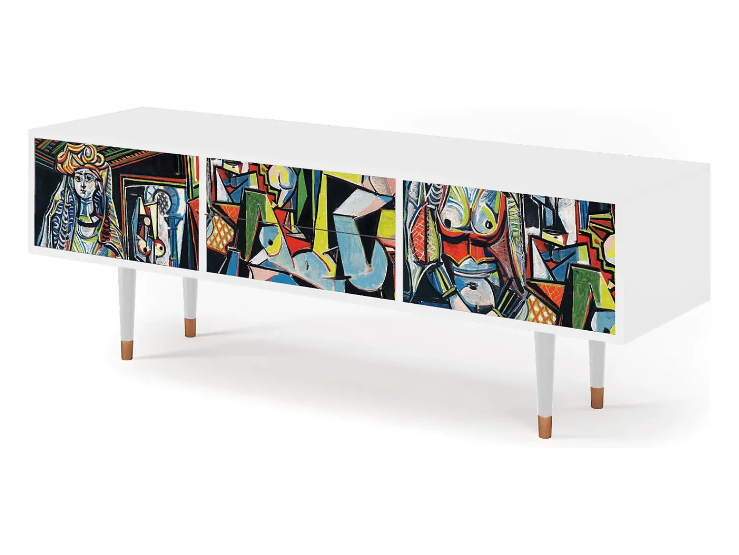 Móvel De Tv* Mueble de TV - 170х59х48 cm - T4 - Women of Algiers, Branco Bege