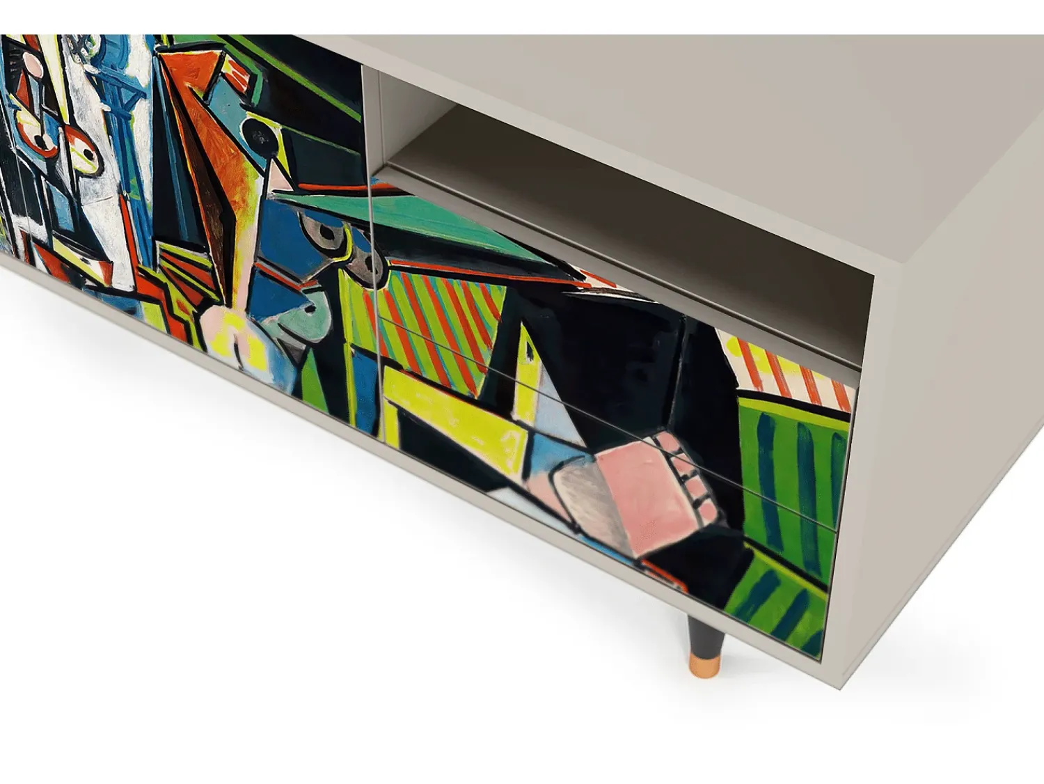 Mueble de TV - 125х56х41 cm - T7 - Women of Algiers, Areia^ Móvel De Tv