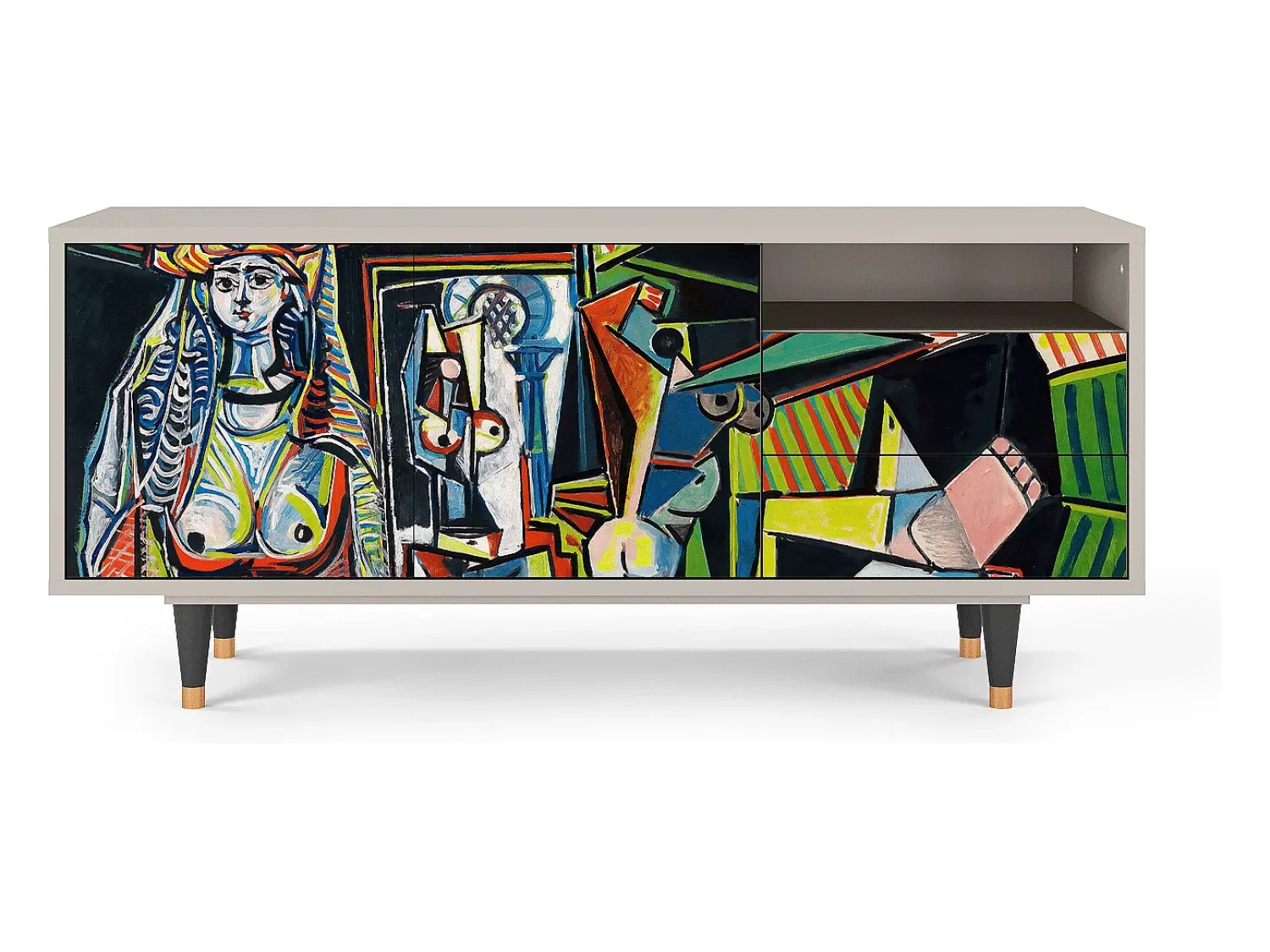 Mueble de TV - 125х56х41 cm - T7 - Women of Algiers, Areia^ Móvel De Tv