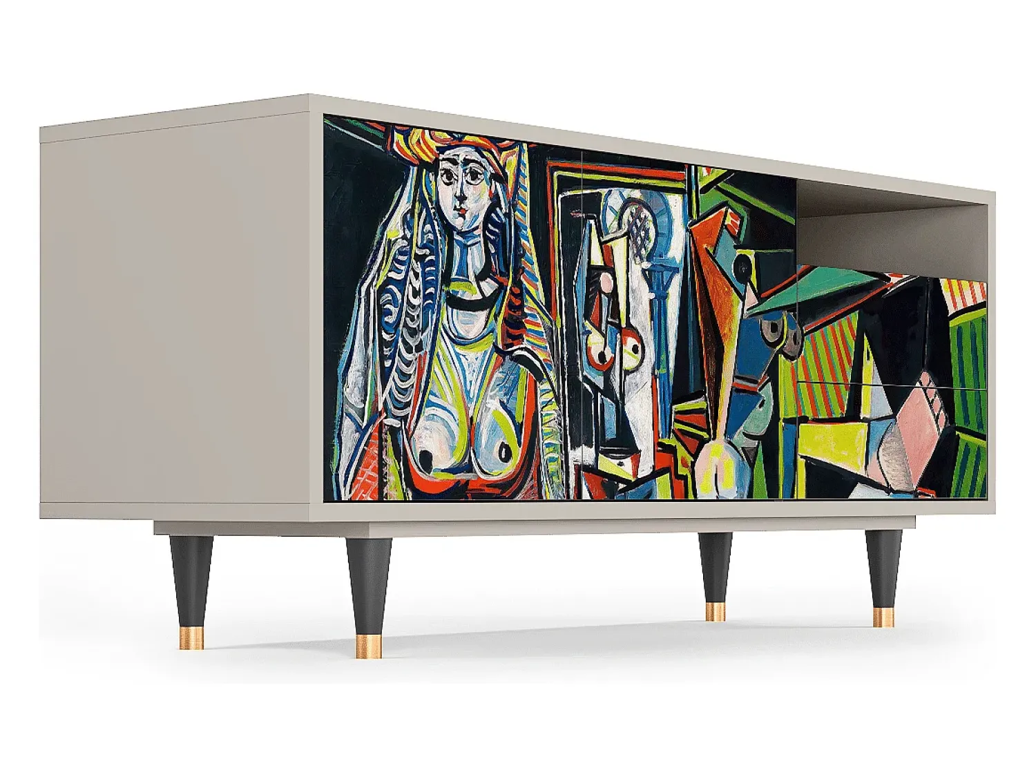 Mueble de TV - 125х56х41 cm - T7 - Women of Algiers, Areia^ Móvel De Tv