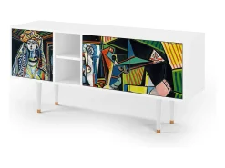Móvel De Tv* Mueble de TV - 150х69х41 cm - T5 - Women of Algiers, Branco Bege