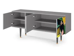 Móvel De Tv* Mueble de TV - 150х69х41 cm - T5 - Women of Algiers, Cinza Cinzento