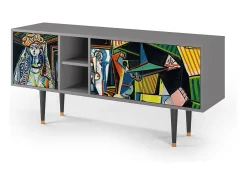 Móvel De Tv* Mueble de TV - 150х69х41 cm - T5 - Women of Algiers, Cinza Cinzento