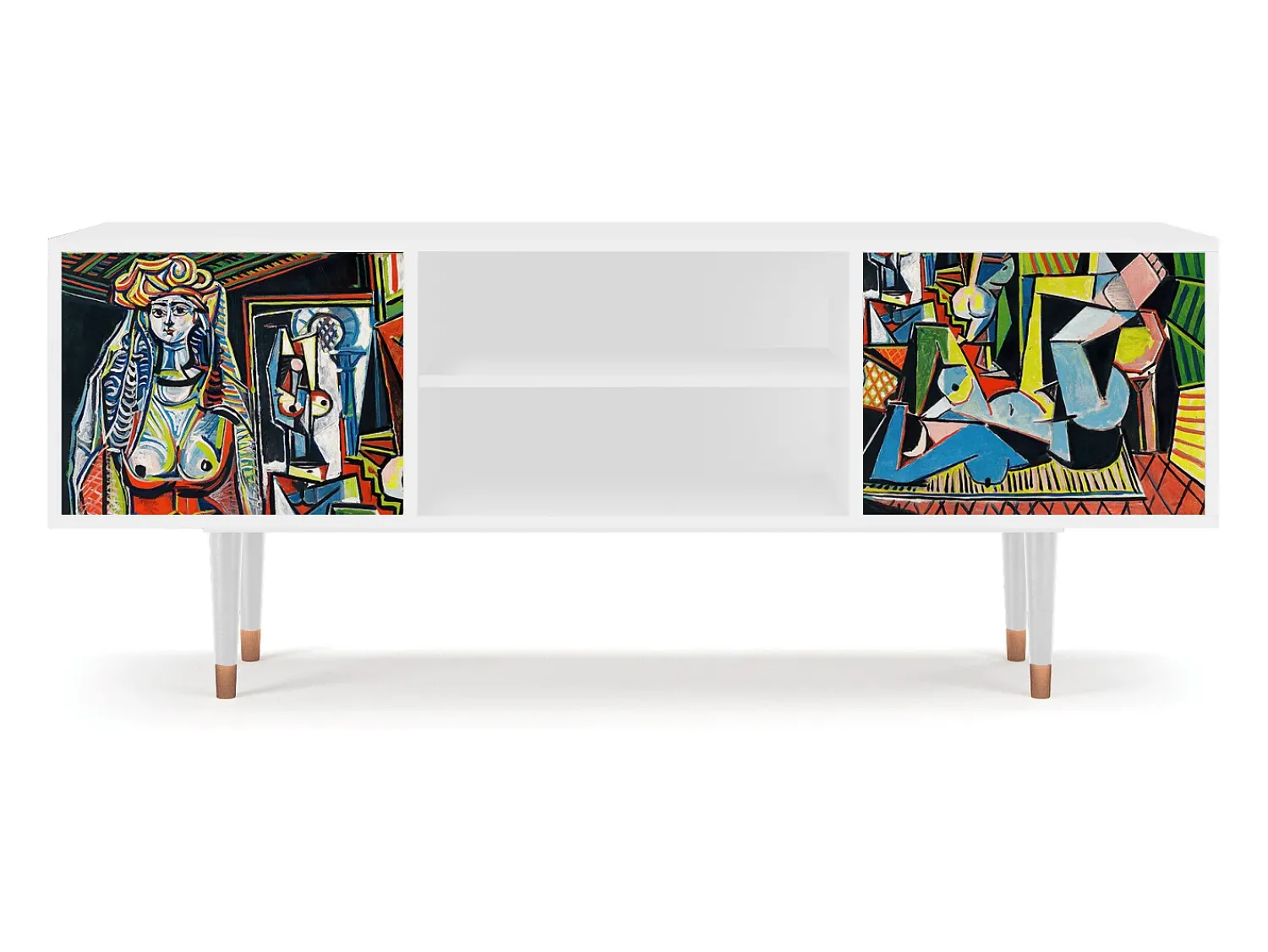 Outlet Mueble de TV - 170х69х48 cm - T2 - Women of Algiers, Branco Bege