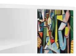 Outlet Mueble de TV - 170х69х48 cm - T2 - Women of Algiers, Branco Bege