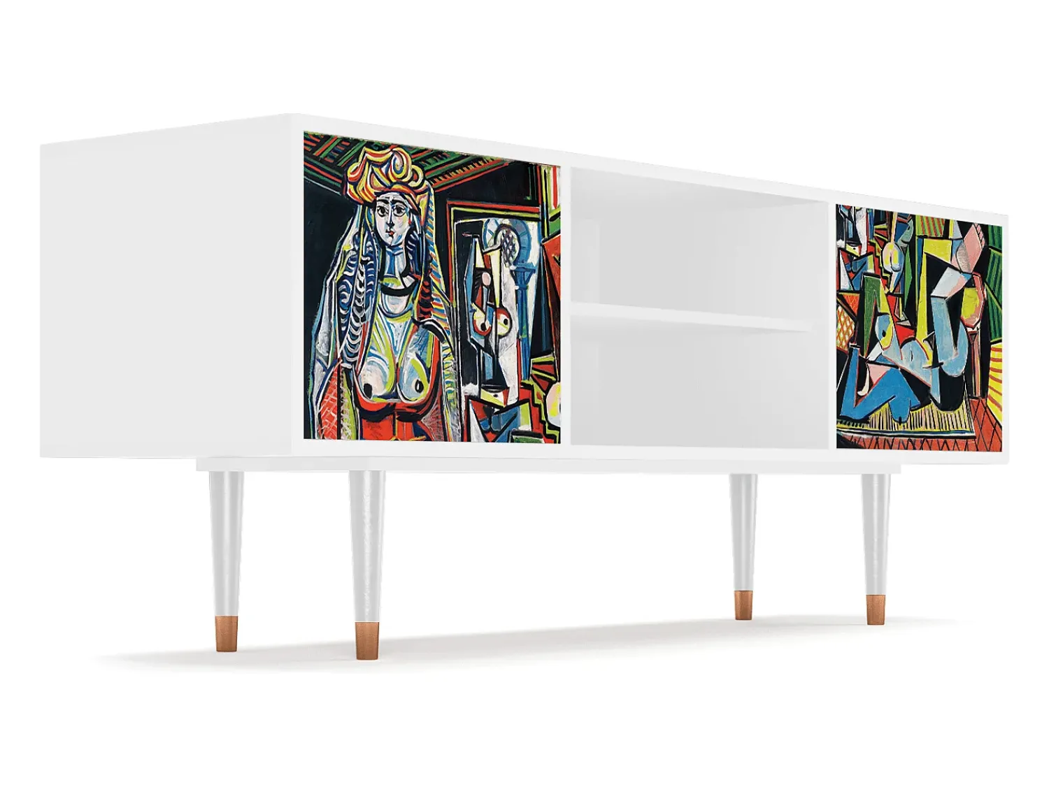 Outlet Mueble de TV - 170х69х48 cm - T2 - Women of Algiers, Branco Bege