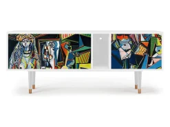 New Mueble de TV - 170х69х48 cm - T1 - Women of Algiers, Branco Bege