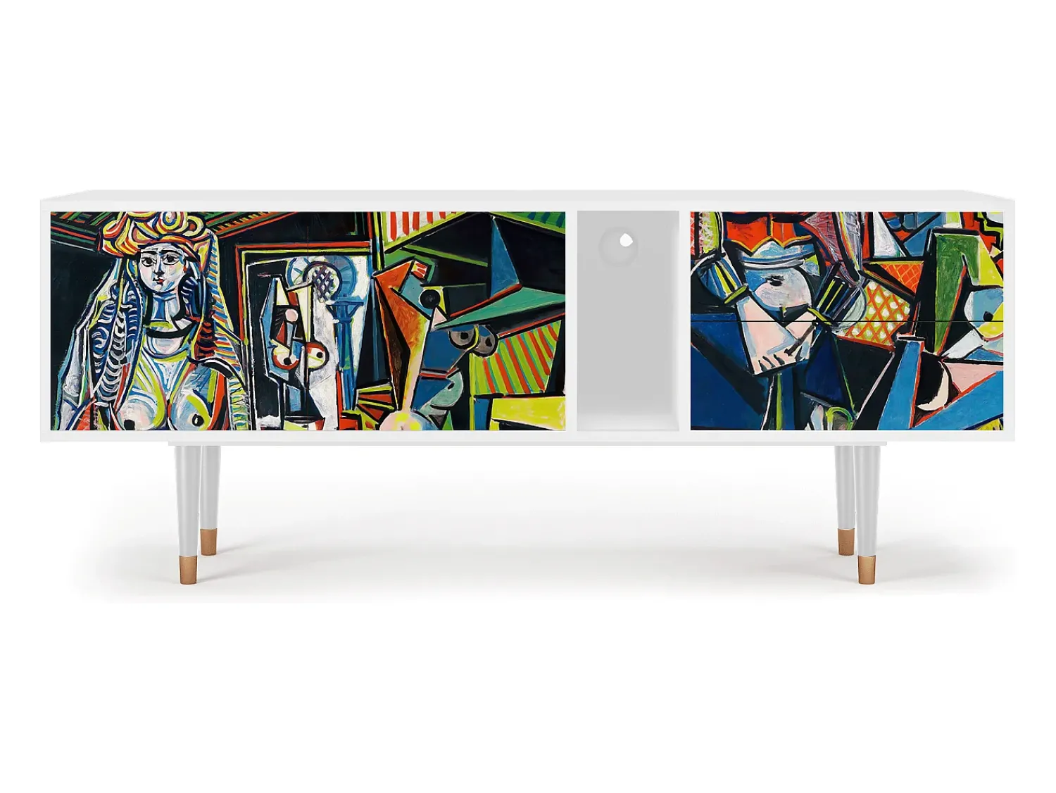 New Mueble de TV - 170х69х48 cm - T1 - Women of Algiers, Branco Bege