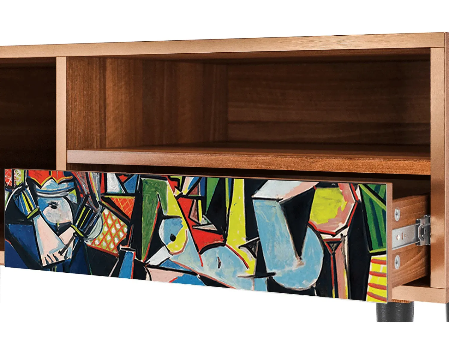 Mueble de TV - 115х59х48 cm - T3 - Women of Algiers, Nogueira^ Móvel De Tv