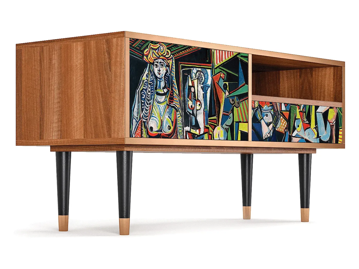 Mueble de TV - 115х59х48 cm - T3 - Women of Algiers, Nogueira^ Móvel De Tv