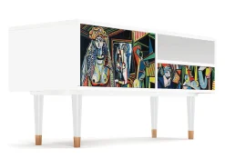 Móvel De Tv* Mueble de TV - 115х59х48 cm - T3 - Women of Algiers, Branco Bege
