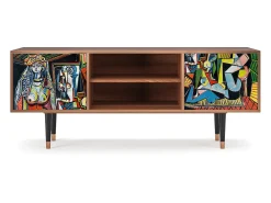 Móvel De Tv| Mueble de TV - 170х69х48 cm - T2 - Women of Algiers, Nogueira Castanho