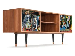 Móvel De Tv| Mueble de TV - 170х69х48 cm - T2 - Women of Algiers, Nogueira Castanho