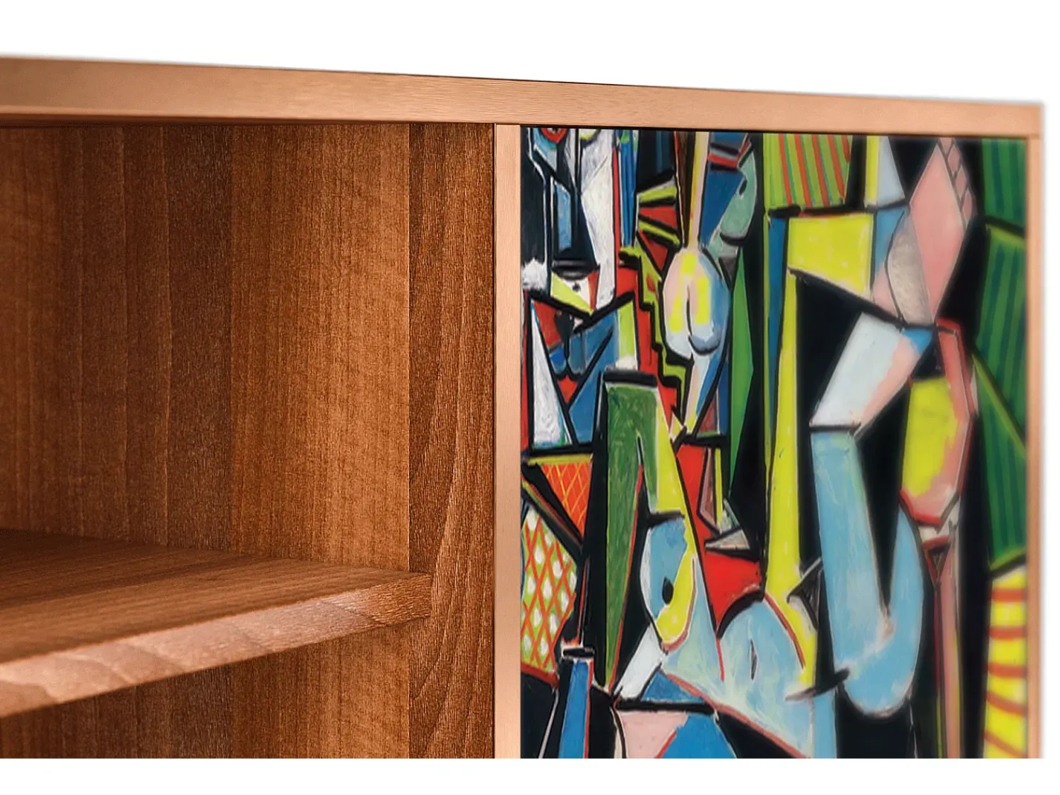 Móvel De Tv| Mueble de TV - 170х69х48 cm - T2 - Women of Algiers, Nogueira Castanho