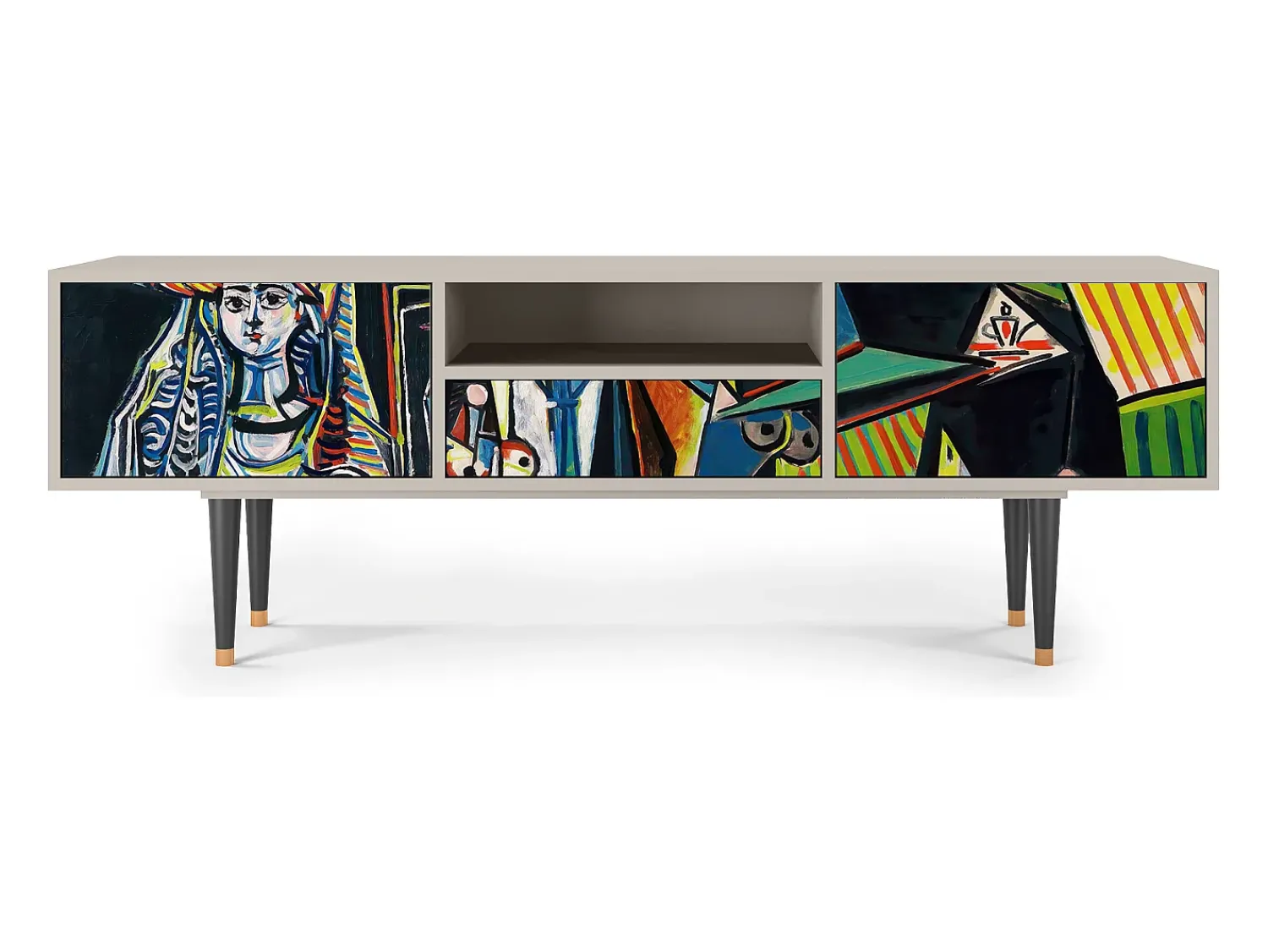 Móvel De Tv| Mueble de TV - 170х59х41 cm - T6 - Women of Algiers, Areia Bege