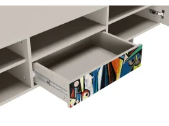 Móvel De Tv| Mueble de TV - 170х59х41 cm - T6 - Women of Algiers, Areia Bege