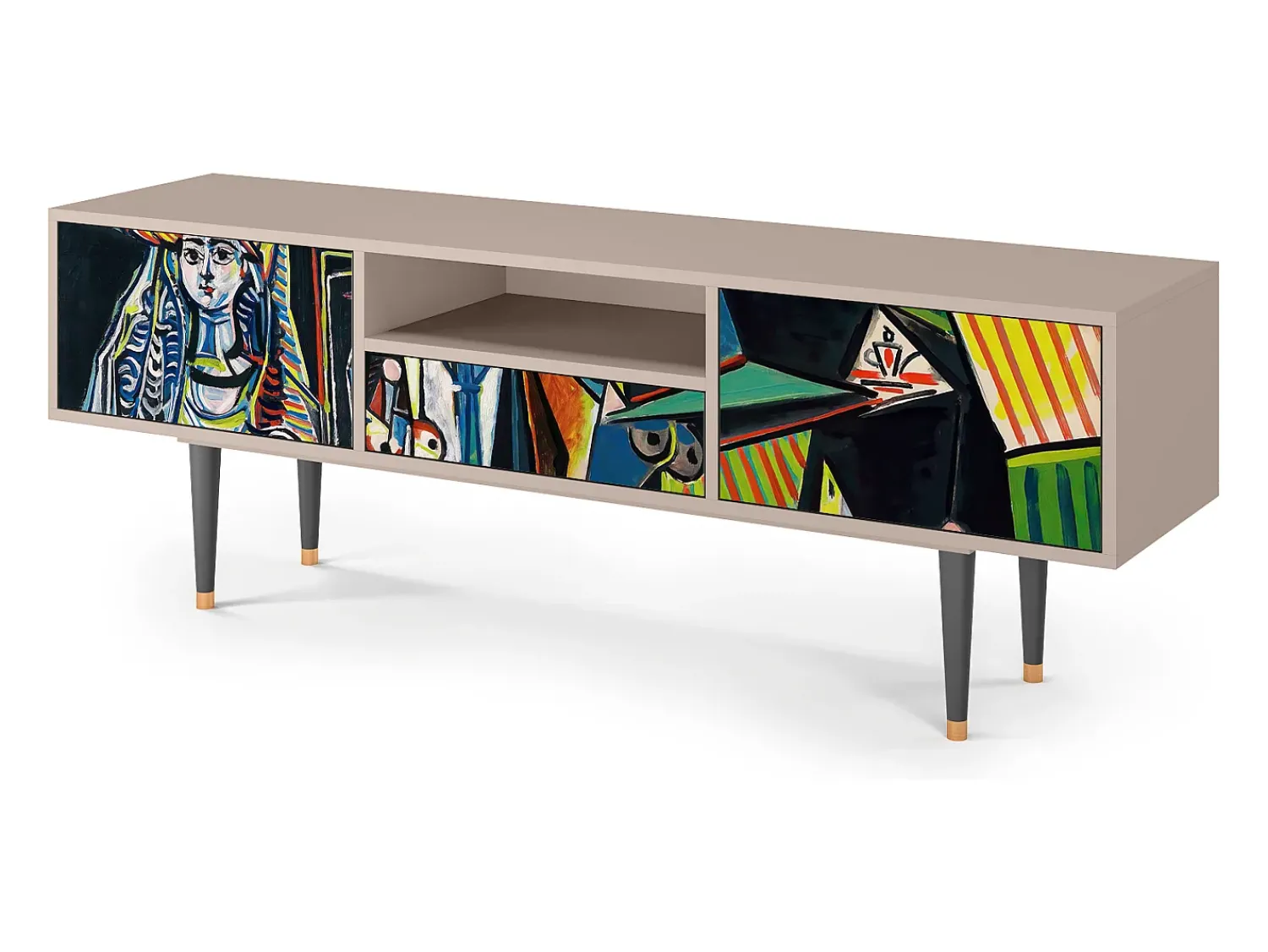 Móvel De Tv| Mueble de TV - 170х59х41 cm - T6 - Women of Algiers, Areia Bege