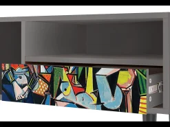 Outlet Mueble de TV - 115х59х48 cm - T3 - Women of Algiers, Cinza Cinzento