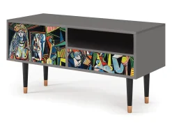 Outlet Mueble de TV - 115х59х48 cm - T3 - Women of Algiers, Cinza Cinzento