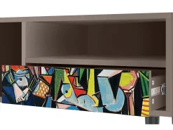 Móvel De Tv| Mueble de TV - 115х59х48 cm - T3 - Women of Algiers, Latte Bege