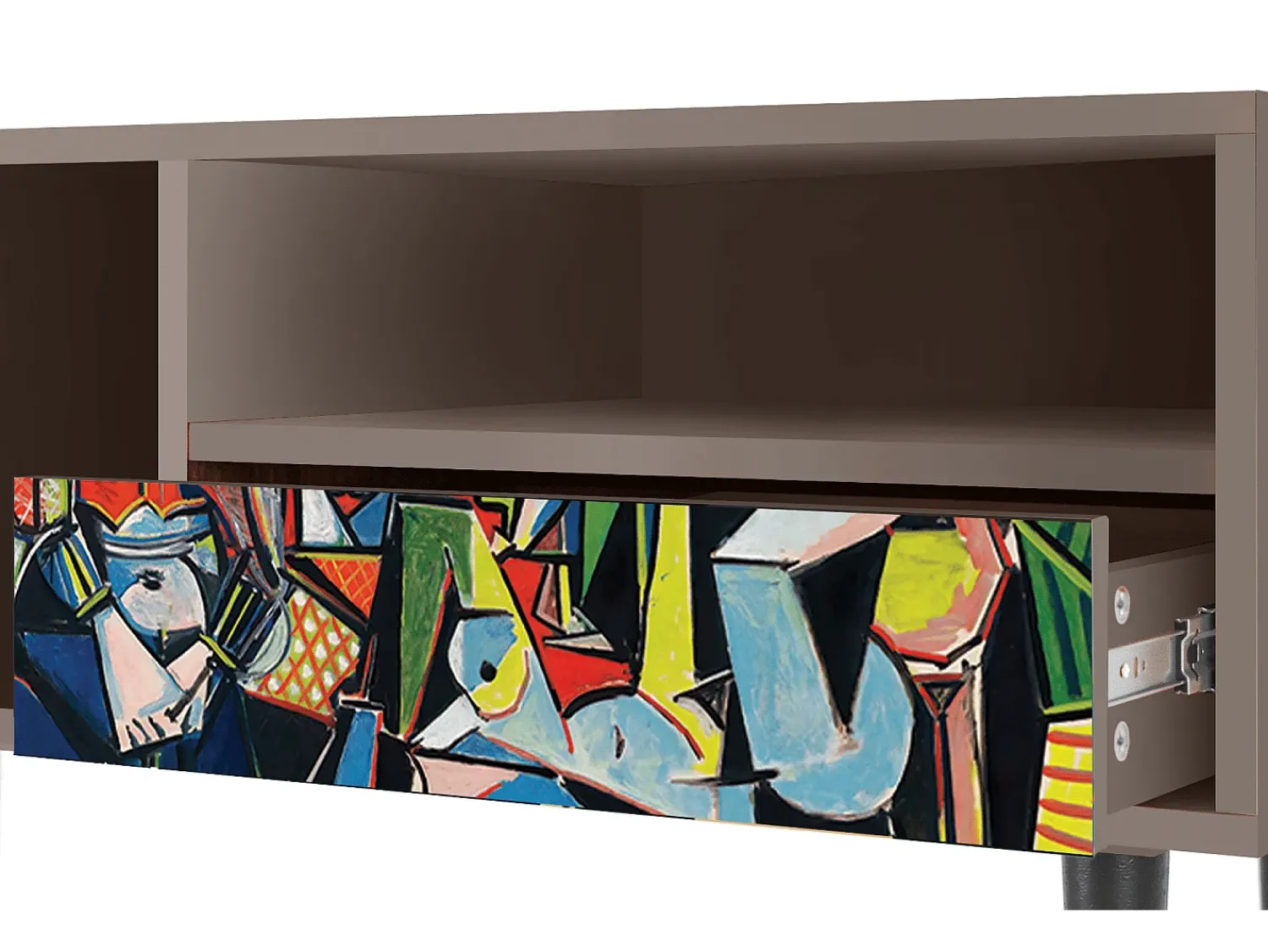 Móvel De Tv| Mueble de TV - 115х59х48 cm - T3 - Women of Algiers, Latte Bege