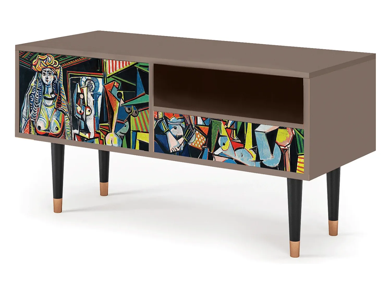 Móvel De Tv| Mueble de TV - 115х59х48 cm - T3 - Women of Algiers, Latte Bege