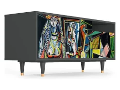 Mueble de TV - 125х56х41 cm - T7 - Women of Algiers, Antracite^ Móvel De Tv