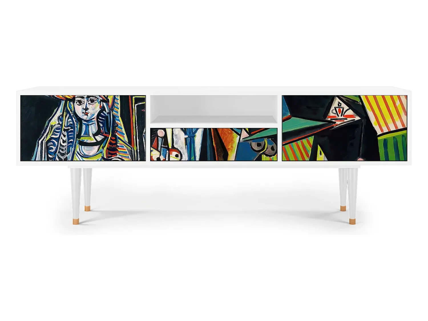 Móvel De Tv| Mueble de TV - 170х59х41 cm - T6 - Women of Algiers, Branco Bege