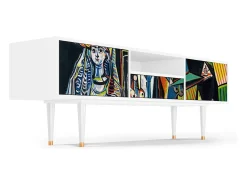 Móvel De Tv| Mueble de TV - 170х59х41 cm - T6 - Women of Algiers, Branco Bege