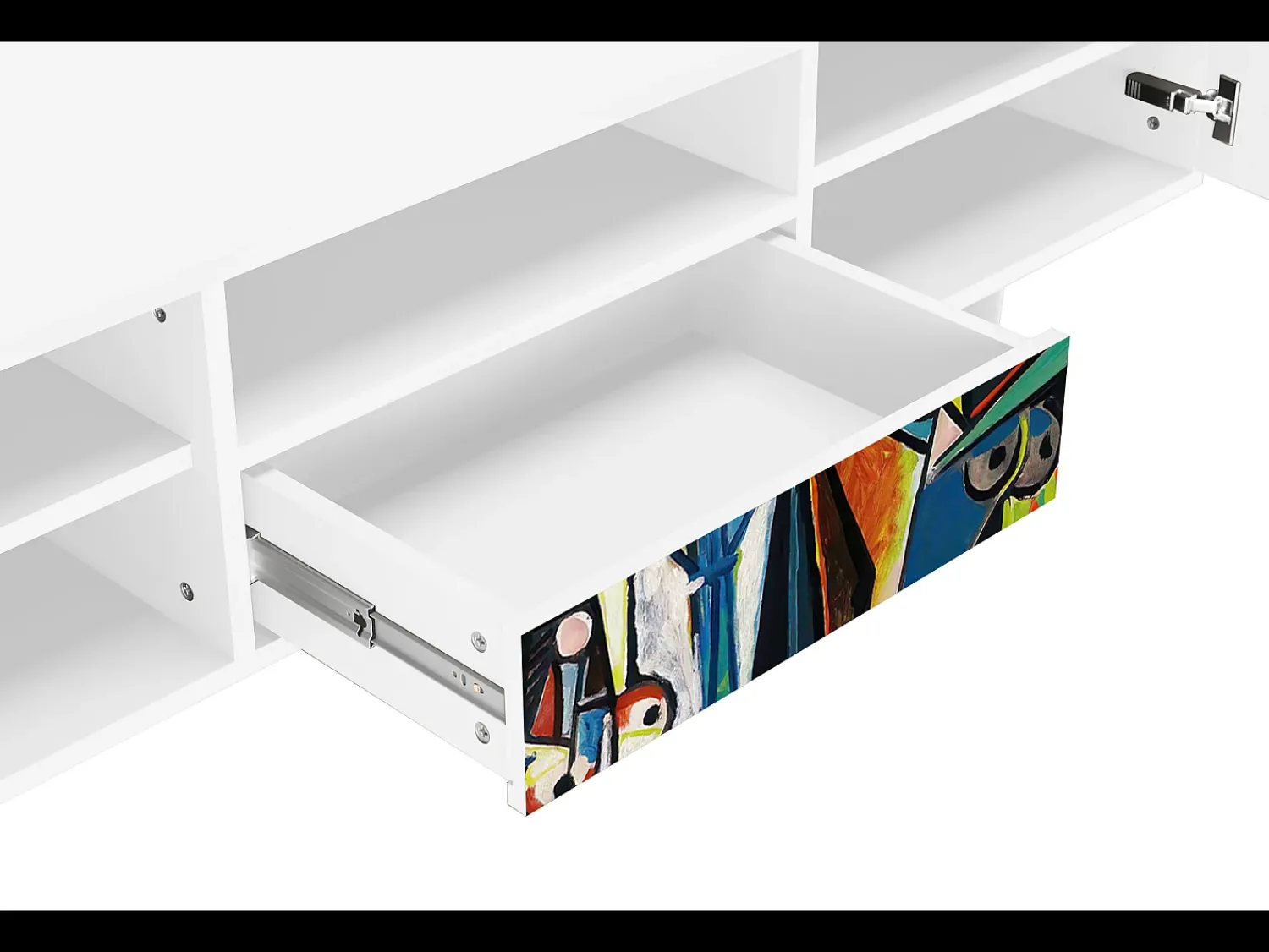 Móvel De Tv| Mueble de TV - 170х59х41 cm - T6 - Women of Algiers, Branco Bege