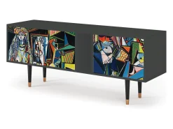 Móvel De Tv* Mueble de TV - 170х69х48 cm - T1 - Women of Algiers, Antracite Cinza antracite