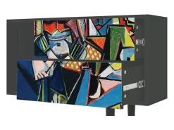 Móvel De Tv* Mueble de TV - 170х69х48 cm - T1 - Women of Algiers, Antracite Cinza antracite