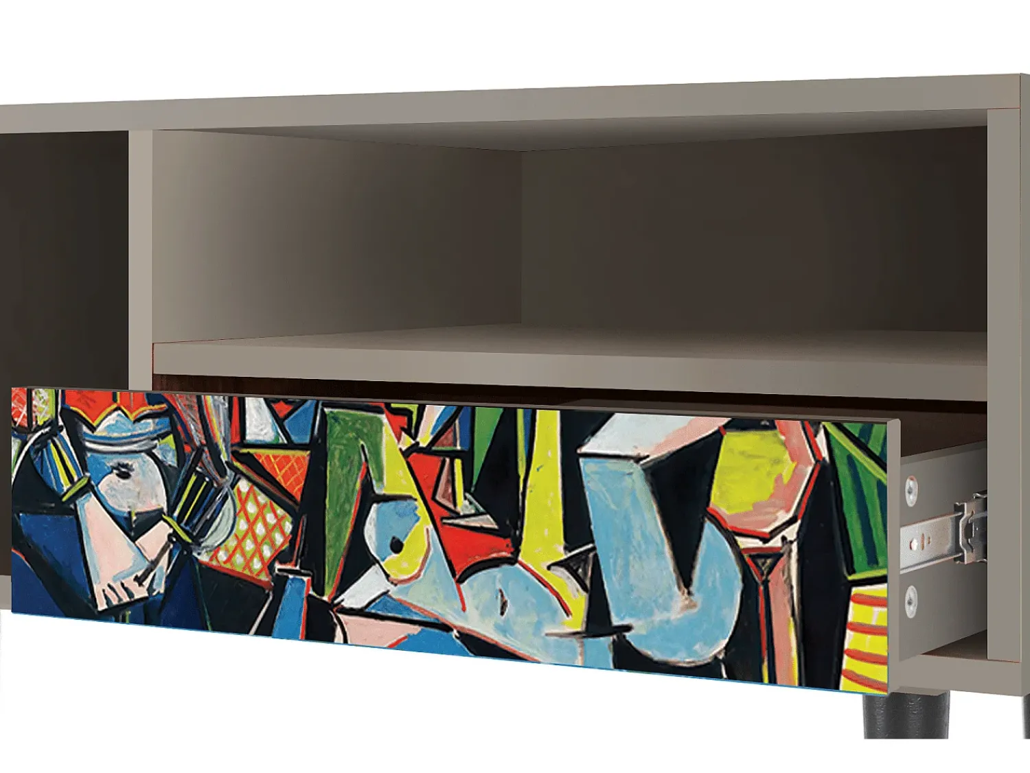 Móvel De Tv| Mueble de TV - 115х59х48 cm - T3 - Women of Algiers, Areia Bege