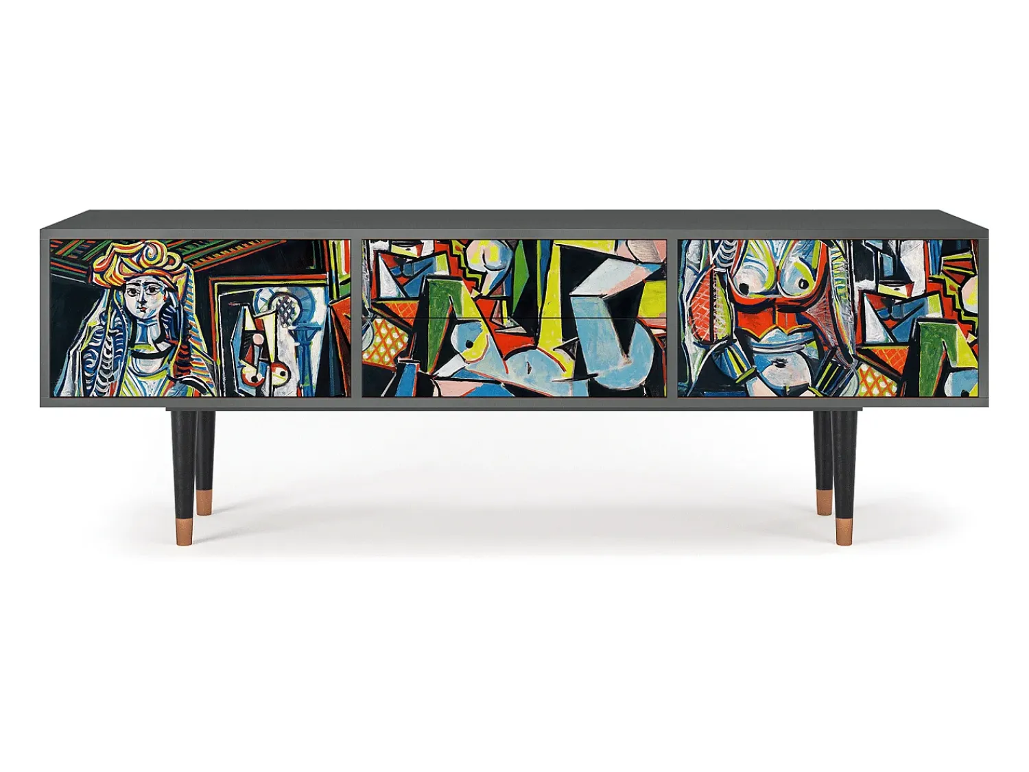 Sale Mueble de TV - 170х59х48 cm - T4 - Women of Algiers, Antracite Cinza antracite