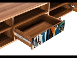 Móvel De Tv| Mueble de TV - 170х59х41 cm - T6 - Women of Algiers, Nogueira Castanho