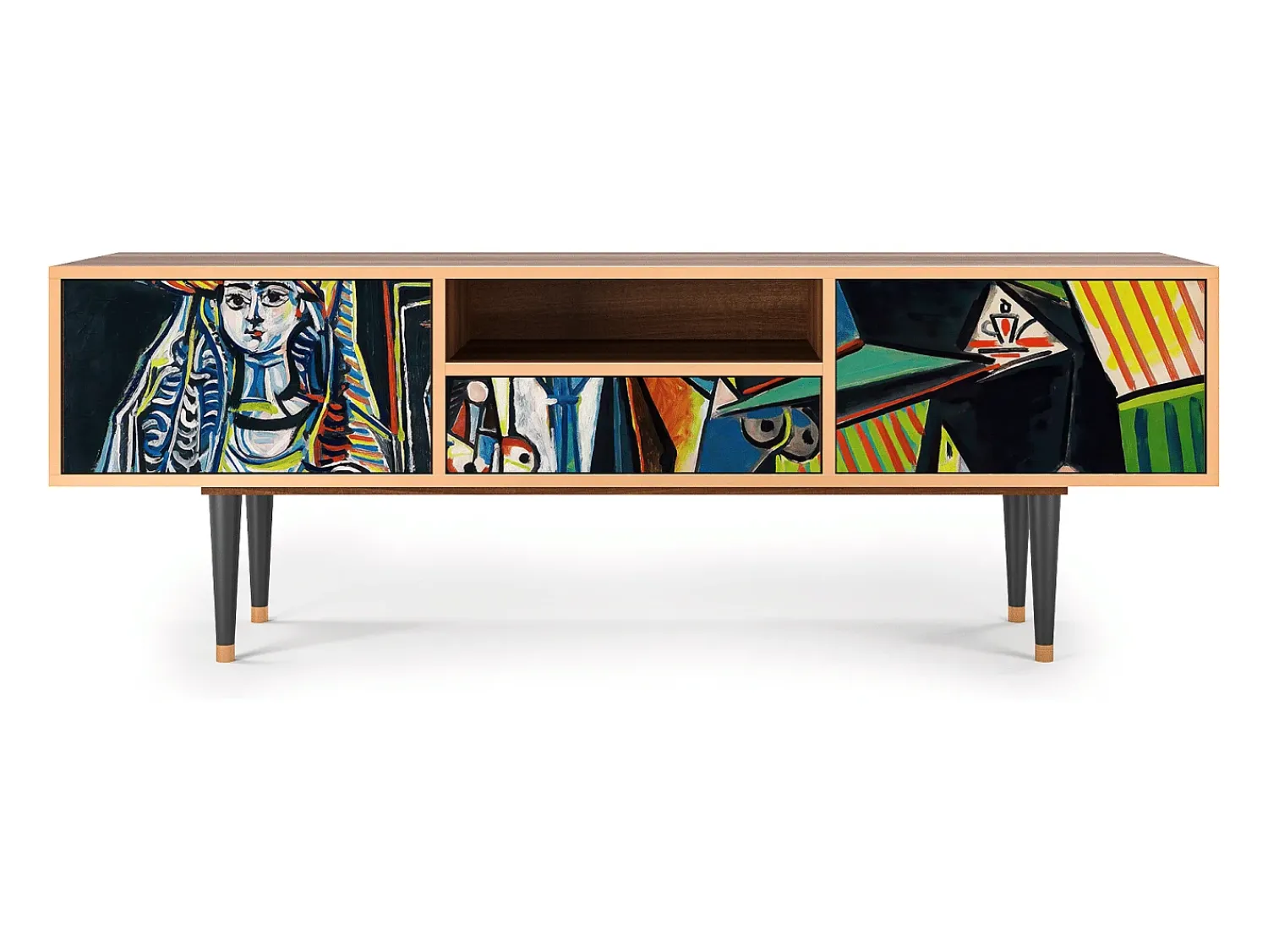 Móvel De Tv| Mueble de TV - 170х59х41 cm - T6 - Women of Algiers, Nogueira Castanho