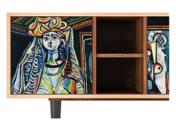 Móvel De Tv* Mueble de TV - 150х69х41 cm - T5 - Women of Algiers, Nogueira Castanho