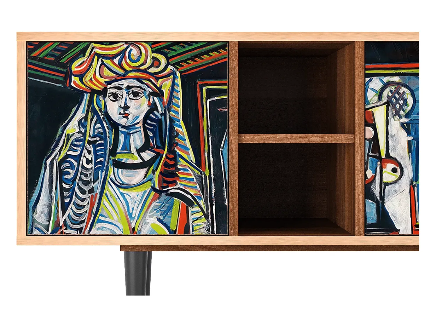 Móvel De Tv* Mueble de TV - 150х69х41 cm - T5 - Women of Algiers, Nogueira Castanho