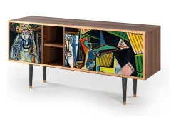 Móvel De Tv* Mueble de TV - 150х69х41 cm - T5 - Women of Algiers, Nogueira Castanho