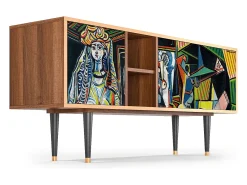 Móvel De Tv* Mueble de TV - 150х69х41 cm - T5 - Women of Algiers, Nogueira Castanho