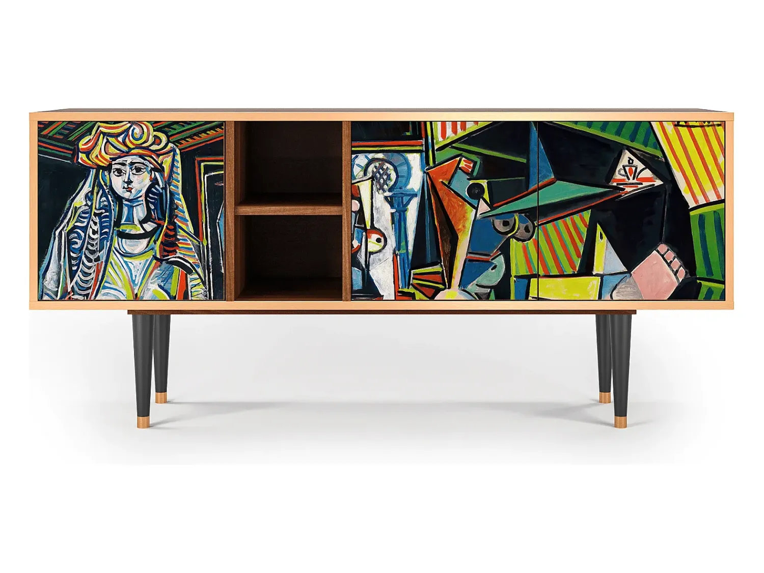 Móvel De Tv* Mueble de TV - 150х69х41 cm - T5 - Women of Algiers, Nogueira Castanho