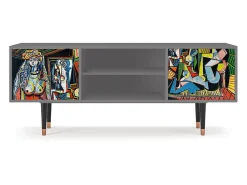 Móvel De Tv| Mueble de TV - 170х69х48 cm - T2 - Women of Algiers, Cinza Cinzento