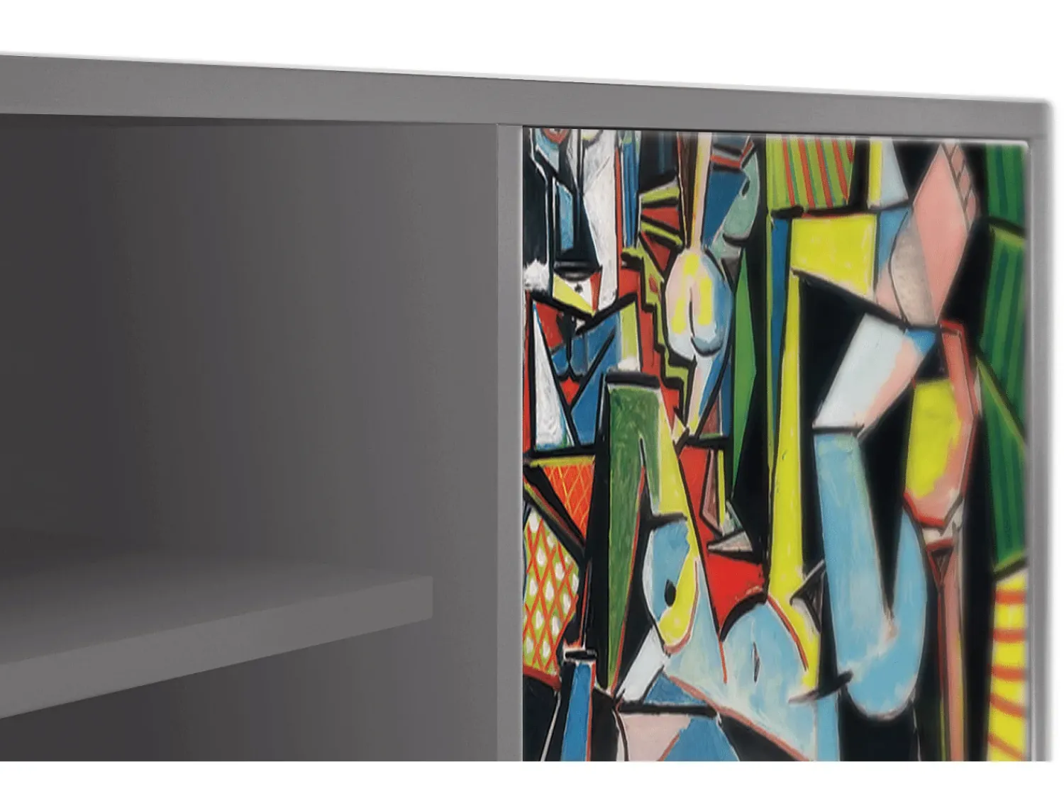 Móvel De Tv| Mueble de TV - 170х69х48 cm - T2 - Women of Algiers, Cinza Cinzento