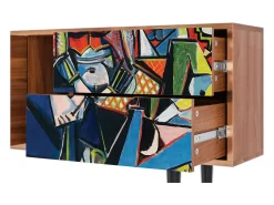 Móvel De Tv* Mueble de TV - 170х69х48 cm - T1 - Women of Algiers, Nogueira Castanho